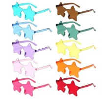 Yıldız Şekilli Çerçevesiz Parti Gözlüğü 6 Renk 6 Adet