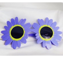 Mor Renk Papatya Şekilli Parti Gözlüğü 18x10 cm