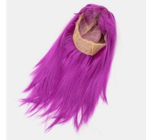 Fuşya Renk Düz Kesim Uzun Parti Peruğu Takma Saç