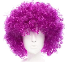 Koyu Mor Renk Violet Afro Bonus Saç Peruk