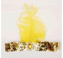 70'ler 80'ler ve 90'lar Temalı Altın Renk Çarliston Saç Bandı