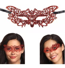 Kırmızı Dantel Masquerade Maskesi 9 No