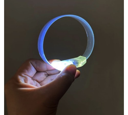 3 Modlu Pilli LED Işıklı Esnek Parti Bilekliği Beyaz