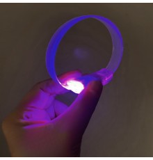 3 Modlu Pilli LED Işıklı Esnek Parti Bilekliği Mor