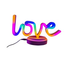 Neon Işıklı Love Yazılı Masa Gece Lambası Pil ve Usb