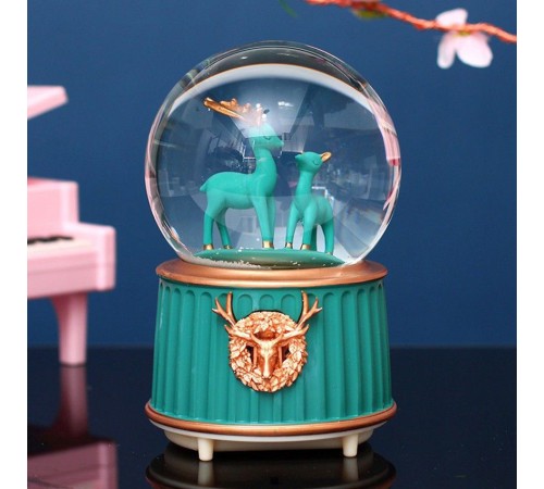 Yeşil Geyik Kar Küresi Küçük Boy JM2105-45