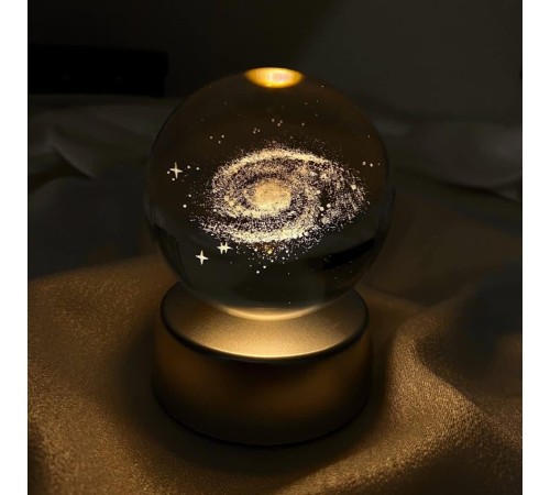 Samanyolu Plastik Altlıklı Işıklı Cam Küre 6 Cm