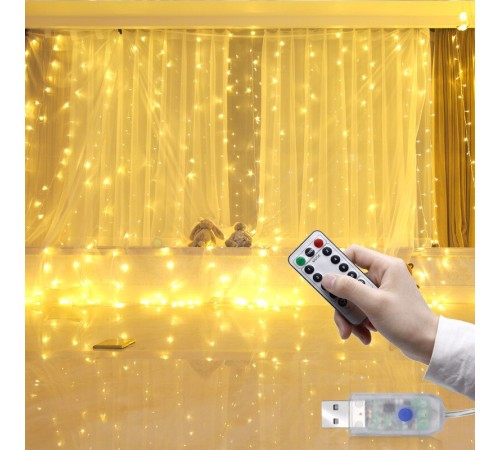 Tel Perde Led 3*3m 300 Led Gün Işığı