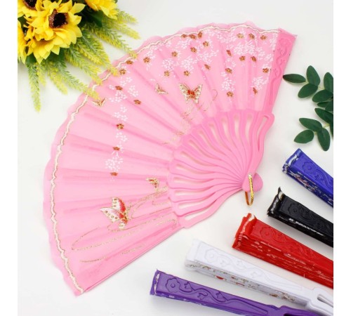 Plastik Kumaş Yelpaze 12 li Karışık 040