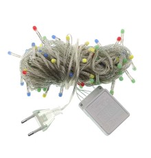 10 M 100 Led Damla Uçlu Led Işık Kırmızı Işık Şeffaf Kablo