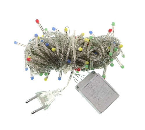 10 M 100 Led Damla Uçlu Led Işık Kırmızı Işık Şeffaf Kablo