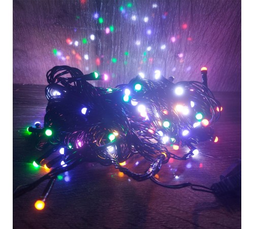 10 M 100 Led Damla Uçlu Led Işık RGB Işık Siyah Kablo