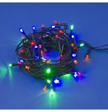 10 M 100 Led Pilli 2 Kademeli RGB Işık Siyah Kablo