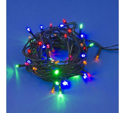 10 M 100 Led Pilli 2 Kademeli RGB Işık Siyah Kablo