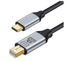 ZR126 Siyah Type-C Mini Dp Çevirici Kablo 1,8 M