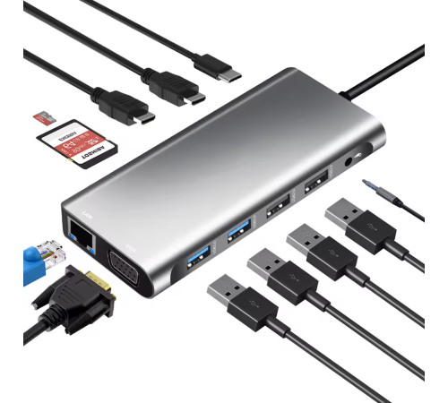 ZR610 Type-C 12 İn 1 Çift Hdmı