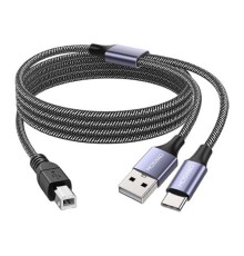 ZR361 Ads 501 Type-C 2 İn 1 Yazıcı Kablosu