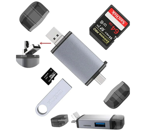 ZR428 T993A Type-C 3 İn 1 Card Reader