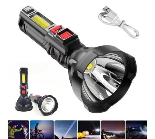 Çok Fonksiyonlu Şarjlı El Feneri USB Şarjlı HS31