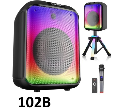 40 Watt 12 INCH Kablosuz Mikrofonlu Kumandalı FM/BT/USB ve TF Kart TRIPOD lu Anfili Hoparlör NDR-102B
