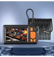 30 Mt Ekranlı 2 Kameralı Endoskop Yılan Kamera Sert Kablo Işıklı 8 MM