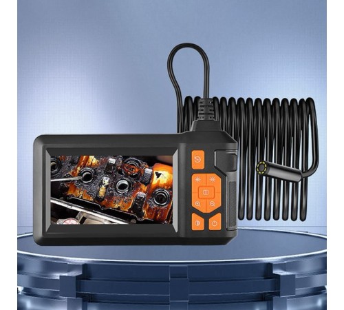 30 Mt Ekranlı 2 Kameralı Endoskop Yılan Kamera Sert Kablo Işıklı 8 MM