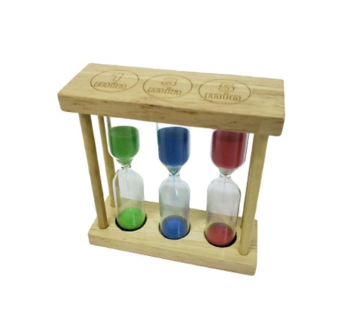 3'lü Ahşap Kum Saati