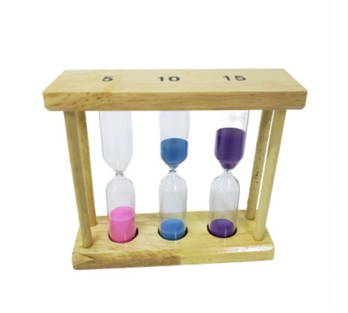 3'lü Ahşap 5-10-15 Dk Kum Saati