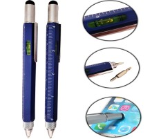 Cetvelli Tornavidali Su Terazili İlginç Dokunmatik Mimar Mavi Kalem