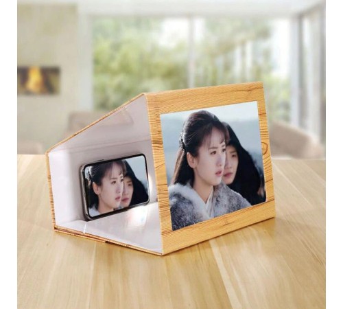 3D Cep Telefonu Ekran Büyüteci Ahşap