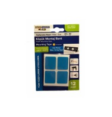 Köpük Çift Taraflı Beyaz Köpük Bant Montaj Bandı 12' Li 25mmx30mm Özel Kesim