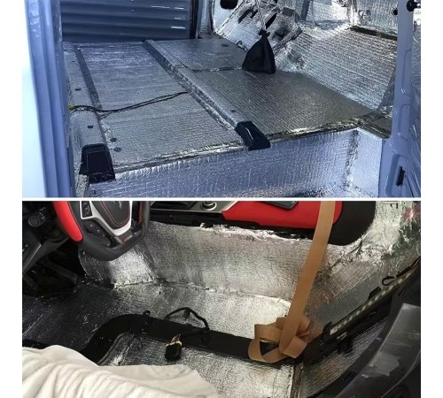 Kaput Altı Alüminyum Folyolu Kendinden Yapışkanlı 6mm 100x150 Kauçuk Ses Yalıtım Levhası