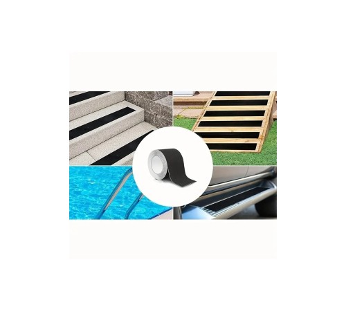 5 Adet Merdiven Ve Zemin Kaydırmaz Kaymaz Bant 50mm X 25mt Siyah