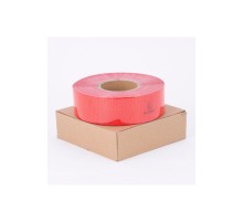 Reflektör Reflektif Petekli Şerit Bant 50 Metre X 5 Cm Kırmızı Tüvtürk Uyumlu