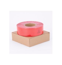 Reflektör Reflektif Petekli Şerit Bant 50 Metre X 5 Cm Kırmızı Tüvtürk Uyumlu