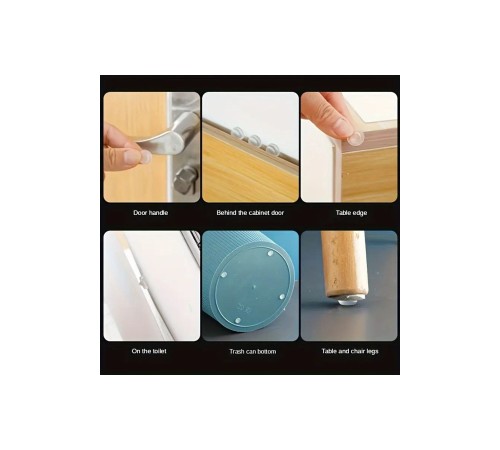 Mobilya Dolap Kapağı Ses Önleyici Cam Kesme Tahtası Ayağı Şeffaf Yapışkanlı Stoper Ayak 14 Adet