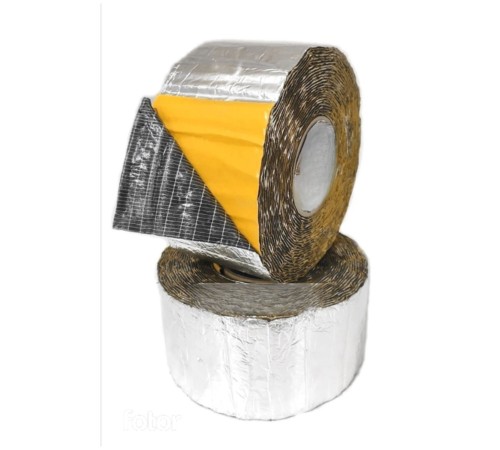 Araç Oto Ses Isı Yalıtım Bandı 3mm x 10cm x 5metre Alüminyum Folyolu Kauçuk Bant Izolasyon Malzemesi