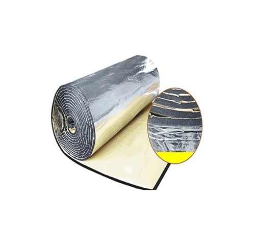 Araç Karavan İzolasyonu Alüminyum Folyolu Kauçuk 9mm 100cmx20Mt (20M2) Yapışkanlı Kauçuk