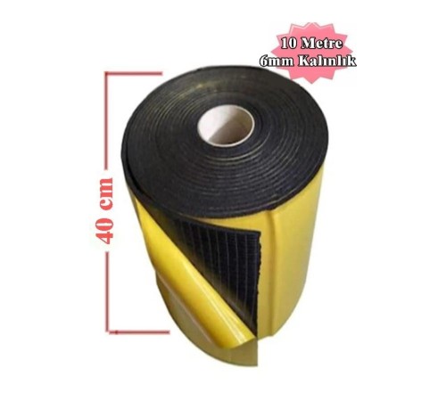 Araç Oto Ses Isı Yalıtım 40cmx10metre 6mm Yapışkanlı Kauçuk İzolasyon Malzemesi