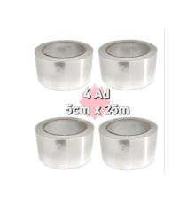 Alüminyum Folyo 5cmx25m 4 Adet Yanmaz Folyo 50mm