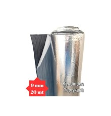 Araç Karavan İzolasyonu Alüminyum Folyolu Kauçuk 9mm 100cmx20Mt (20M2) Yapışkanlı Kauçuk