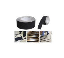 5 Metre Merdiven Kaymaz Bant, 2,5cm Genişlik, Yapışkanlı 1. Kalite Zemin Kaydırmaz Bant Siyah