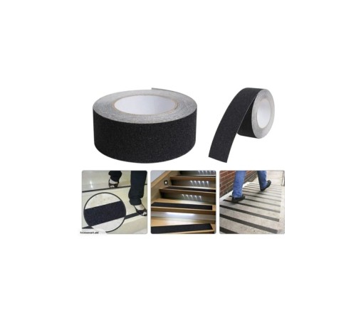 5 Adet Merdiven Ve Zemin Kaydırmaz Kaymaz Bant 50mm X 25mt Siyah