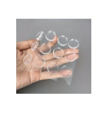 Mobilya Dolap Kapağı Ses Önleyici Cam Kesme Tahtası Ayağı Şeffaf Yapışkanlı Stoper Ayak 42 Adet