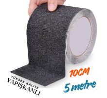 Merdiven Ve Zemin Kaydırmaz Kaymaz Bant 10 cm x 5metre Siyah