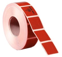 Tüvtürk Onaylı Reflektörlü Reflektif Fosforlu Şerit Bant Kesikli Reflektör 5mt Kırmızı