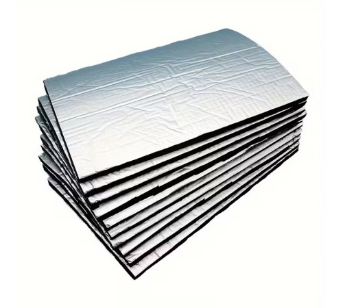 Araç Oto Kaput Kapı Taban Davlumbaz Ses Yalıtım Malzemesi 6mm Alm. Folyolu Kauçuk 50cmx100cm 10adet