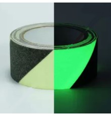 Fosforlu Kaydırmaz Bant 50mmx25mt Çapraz Yeşil Fosforlu Merdiven Bandı 50mm