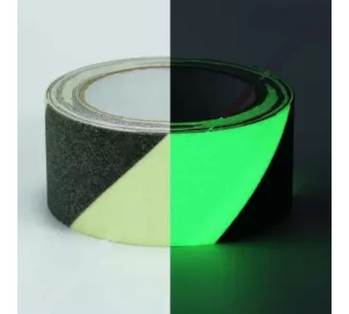 Fosforlu Kaydırmaz Bant 50mmx5mt Çapraz Yeşil Fosforlu Merdiven Bandı 50mm