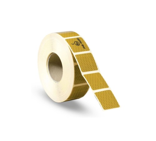 Tüvtürk Onaylı Reflektörlü Reflektif Fosforlu Şerit Bant Kesikli Reflektör 5mt Sarı